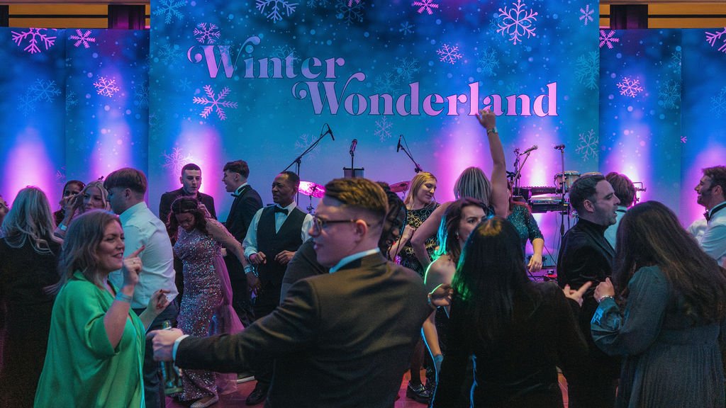 Winter Wonderland Ball shared Christmas party at Leonardo Royal Hotel London Tower Bridge, Tower Hill